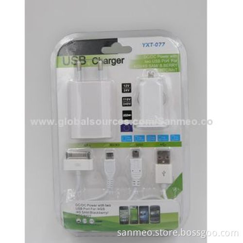 USB charger for Apple iPhone/Micro USB/mini USB, for mobile phone and digital devicesNew